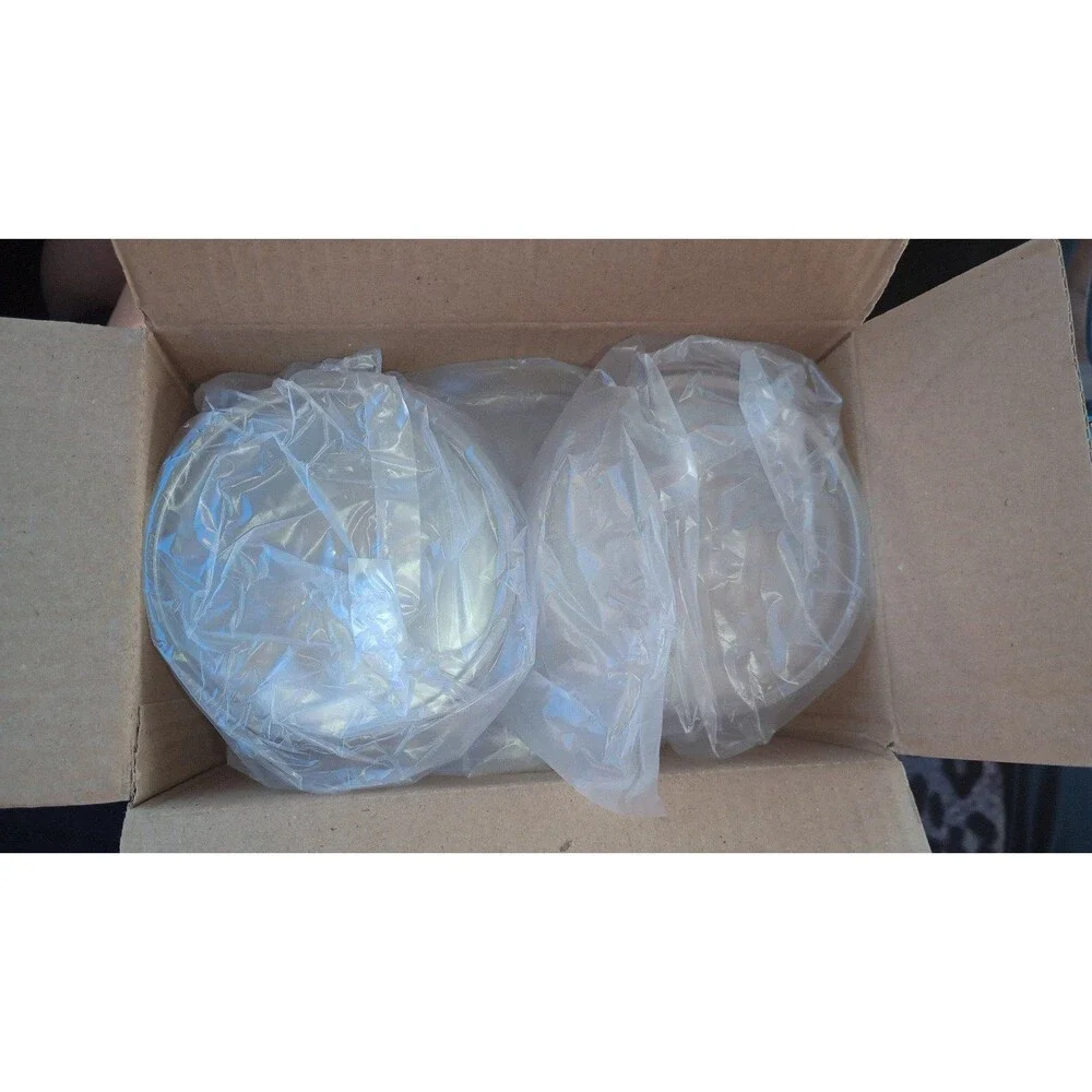New! 4 PC Clear Plastic Bathroom Organizer Set